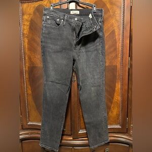 MADEWELL NWOT The Perfect Fit Vintage Straight Black jeans